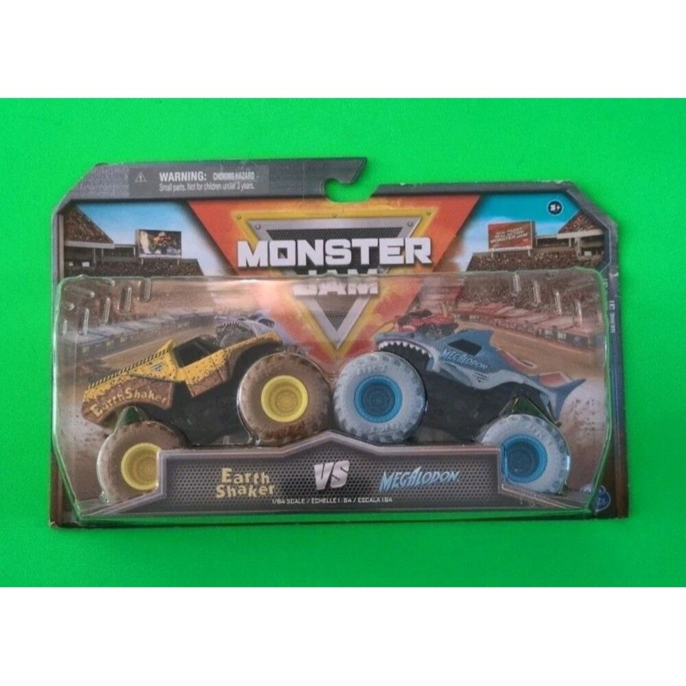 New 2025 Monster Jam Series 31 VS Earth Shaker VS Megalodon 1:64